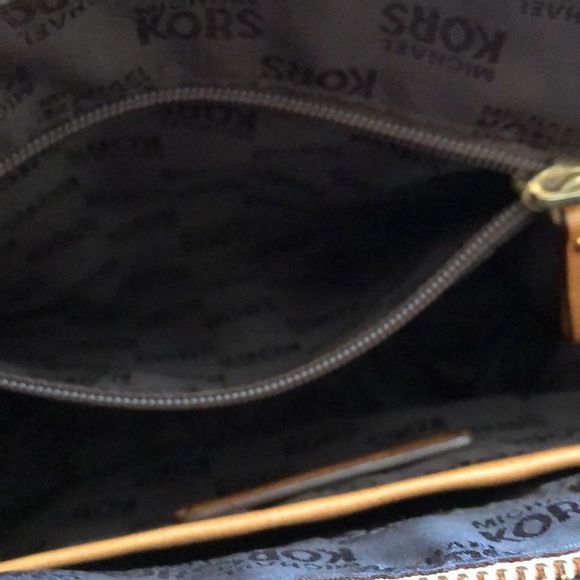 MICHAEL KORS Brown Orange Beige Hand Bag With Leather Handles - Picture 5 of 16